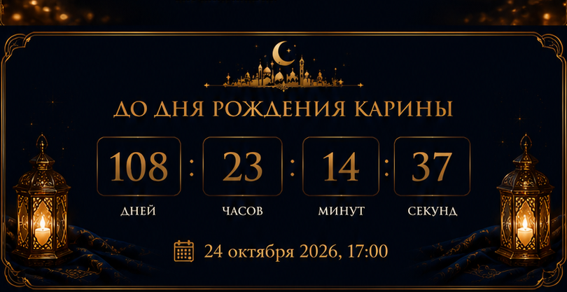 До дня рождения Карины осталось